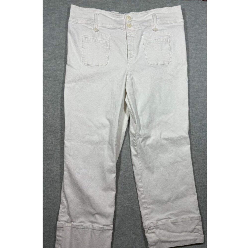 Pilcro &‎ The Letterpress Anthropologie Womens Pants Sz 28 White Denim